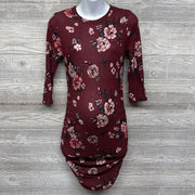 LS Ruched Dress Flowers