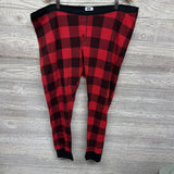 2 Pc LS Ruched Thermal PJs Buffalo Plaid