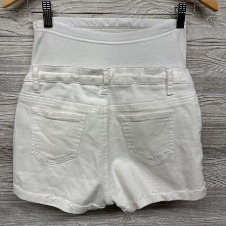 Full Panel Distressed Denim Shorts