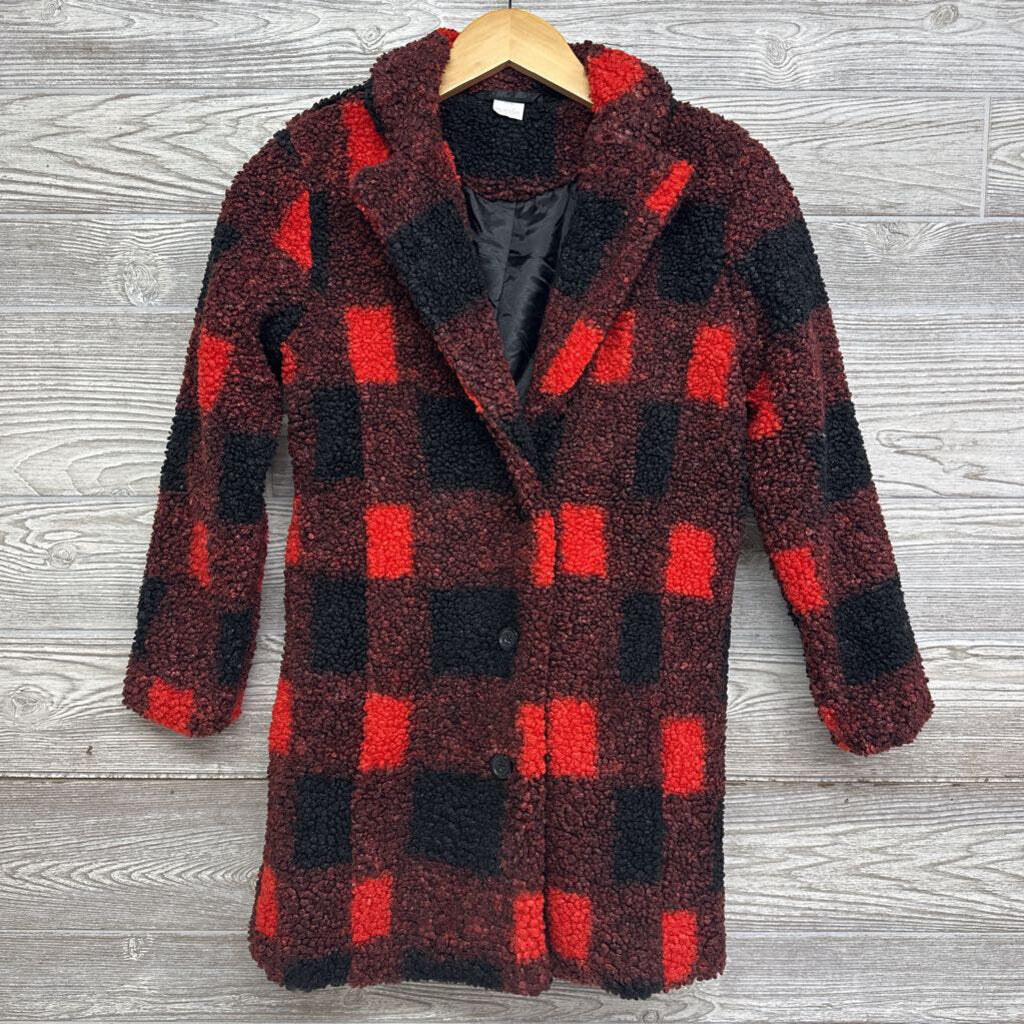 Buffalo Plaid Sherpa Coat