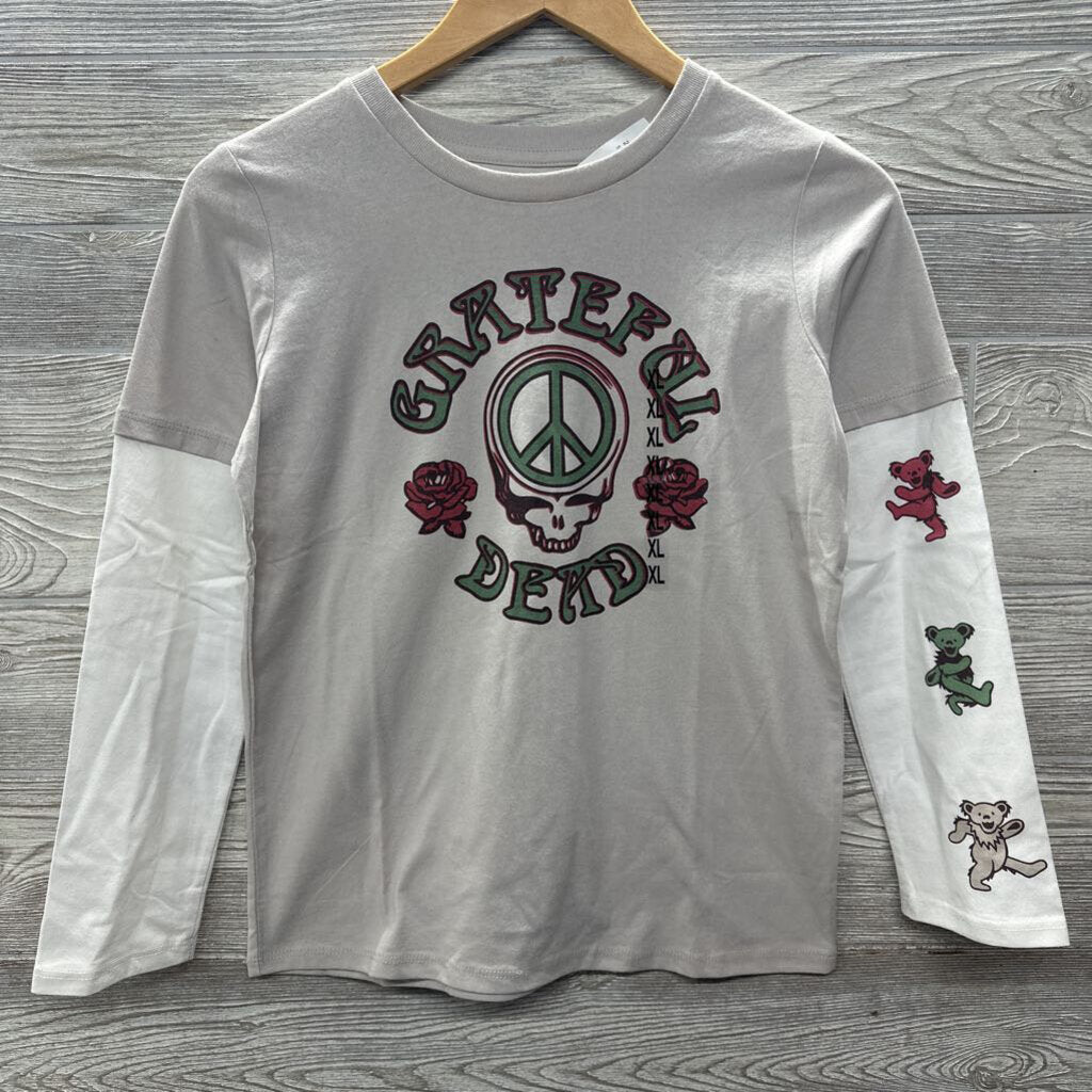 NEW LS Shirt Flowers Peace Sign