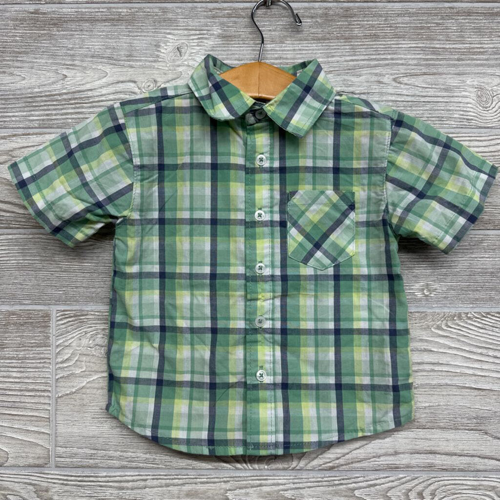 Plaid Button Up Shirt Chest Pocket