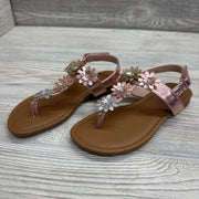 NEW Sandals Metallic Flowers