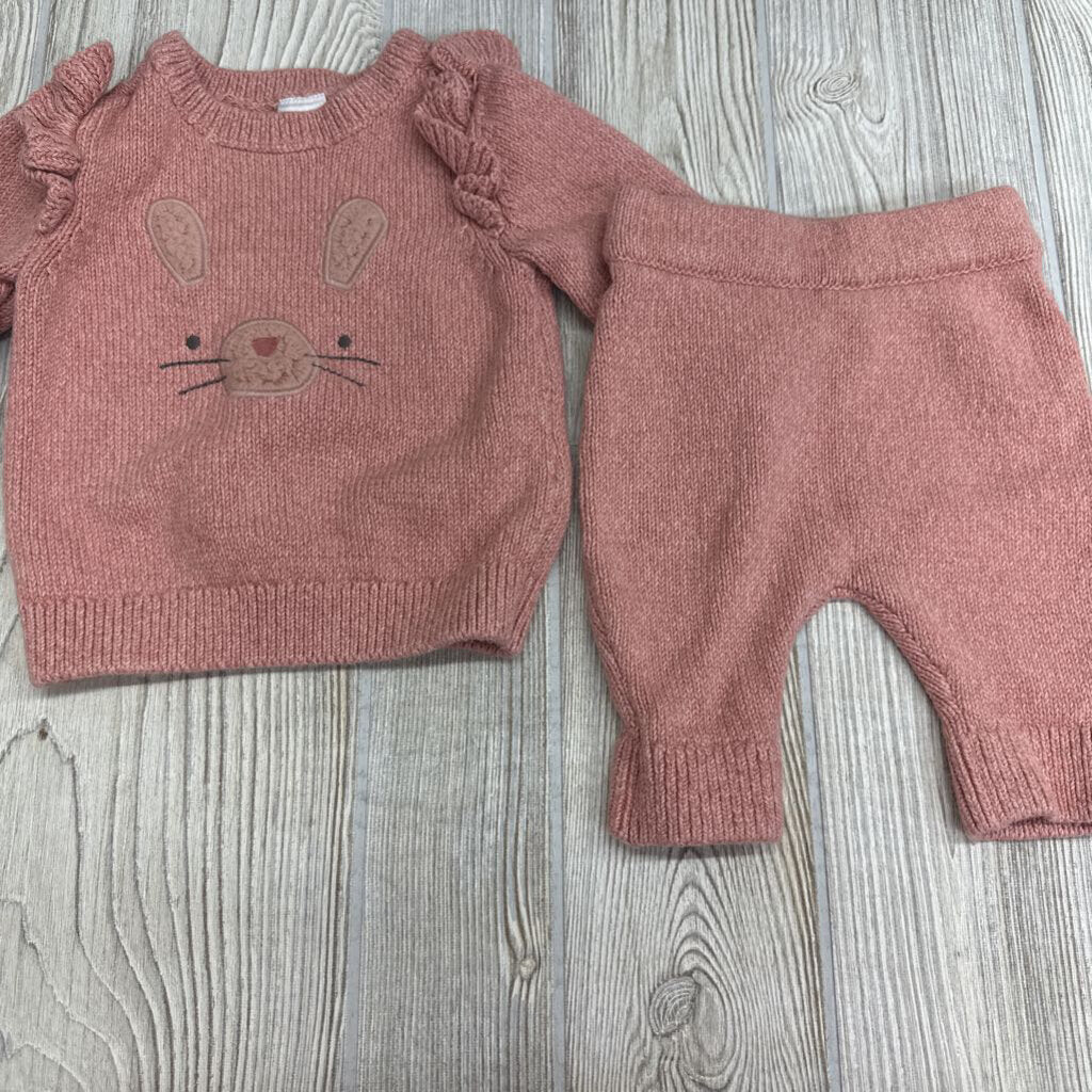 Flutter Sleeve Sweater Rabbit & Pants