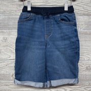 Knit Denim Drawstring Shorts