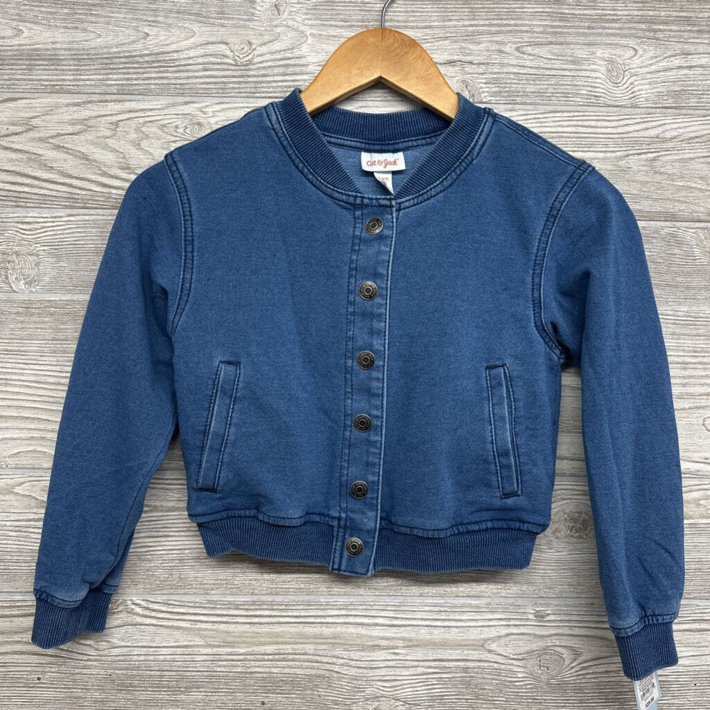 NEW Knit Denim Jacket Snap Up