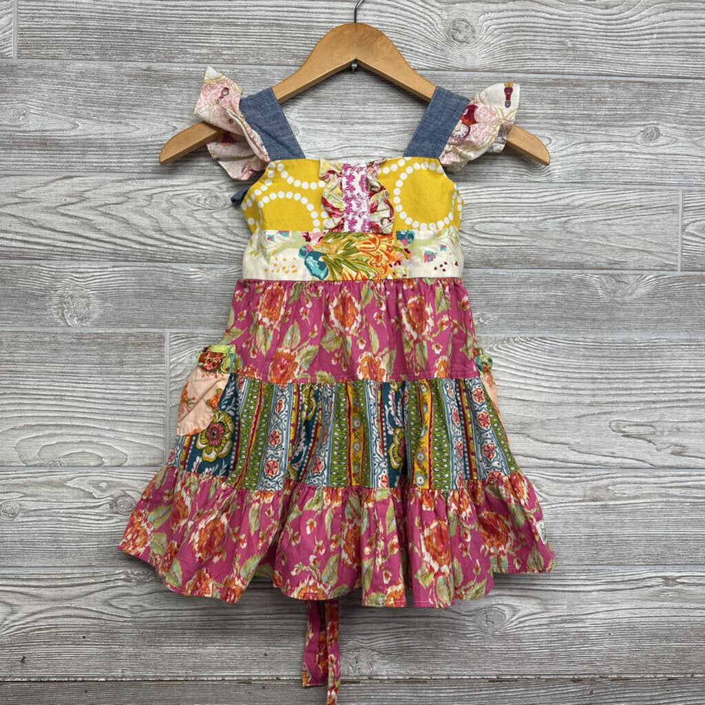 Flutter Strap Tiered Dress Flowers