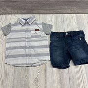 SS Button Up Shirt Stripes & Jeans