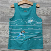 NEW Tank Top Flip Sequins Sun & Dolphins