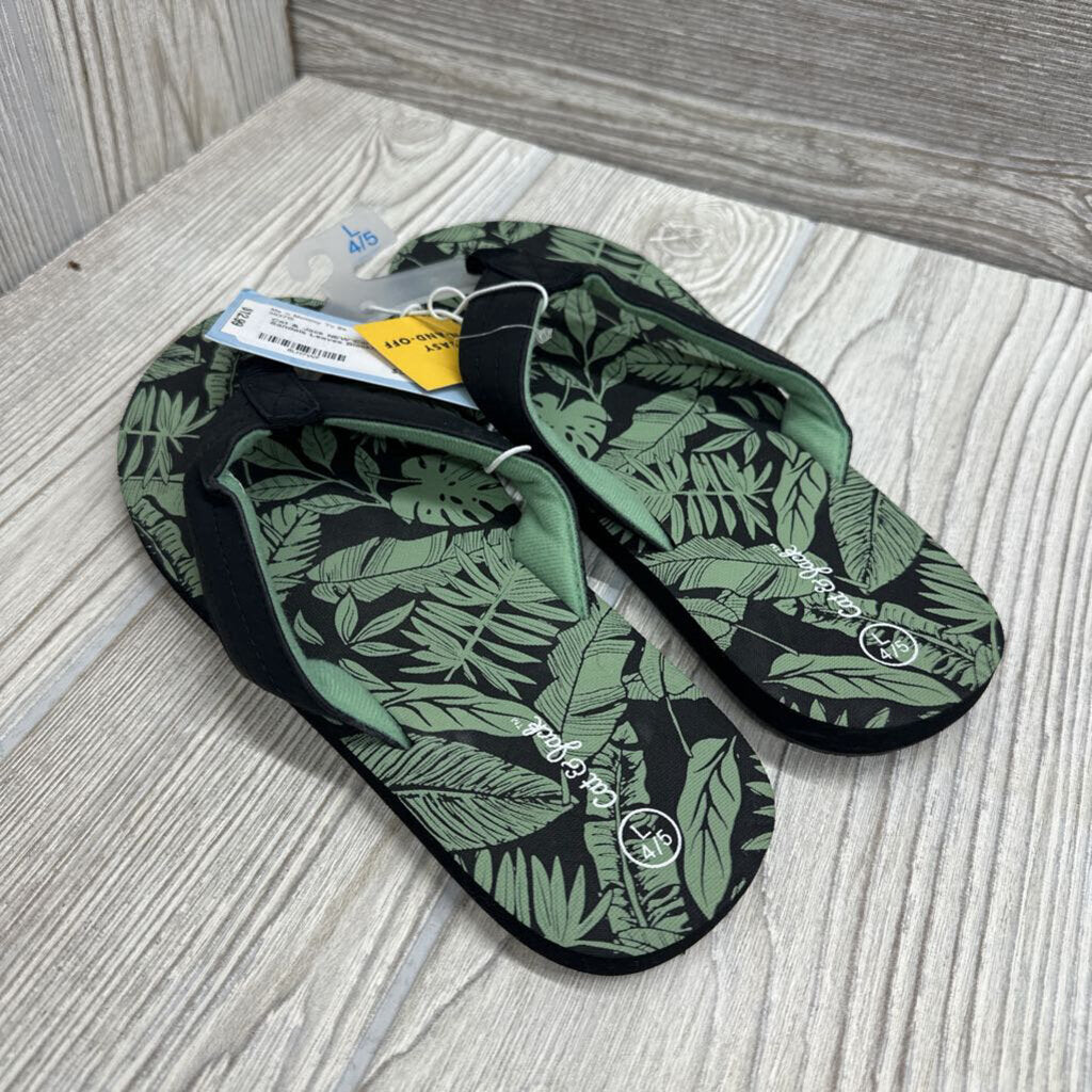 NEW Cal Flip Flop Sandals Leaves