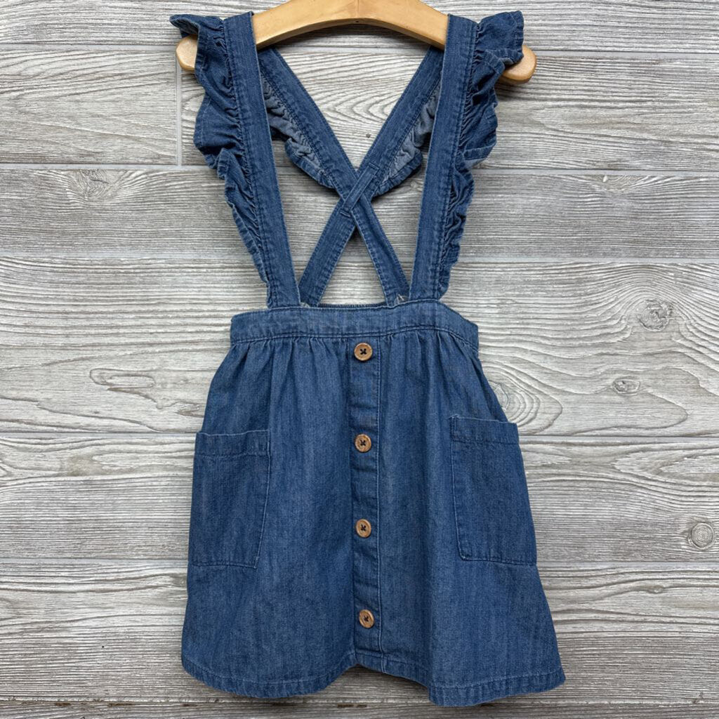 Denim Jumper Ruffle Straps