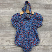 Smocked Romper W/ Headwrap Minnie Mouse Strawberries