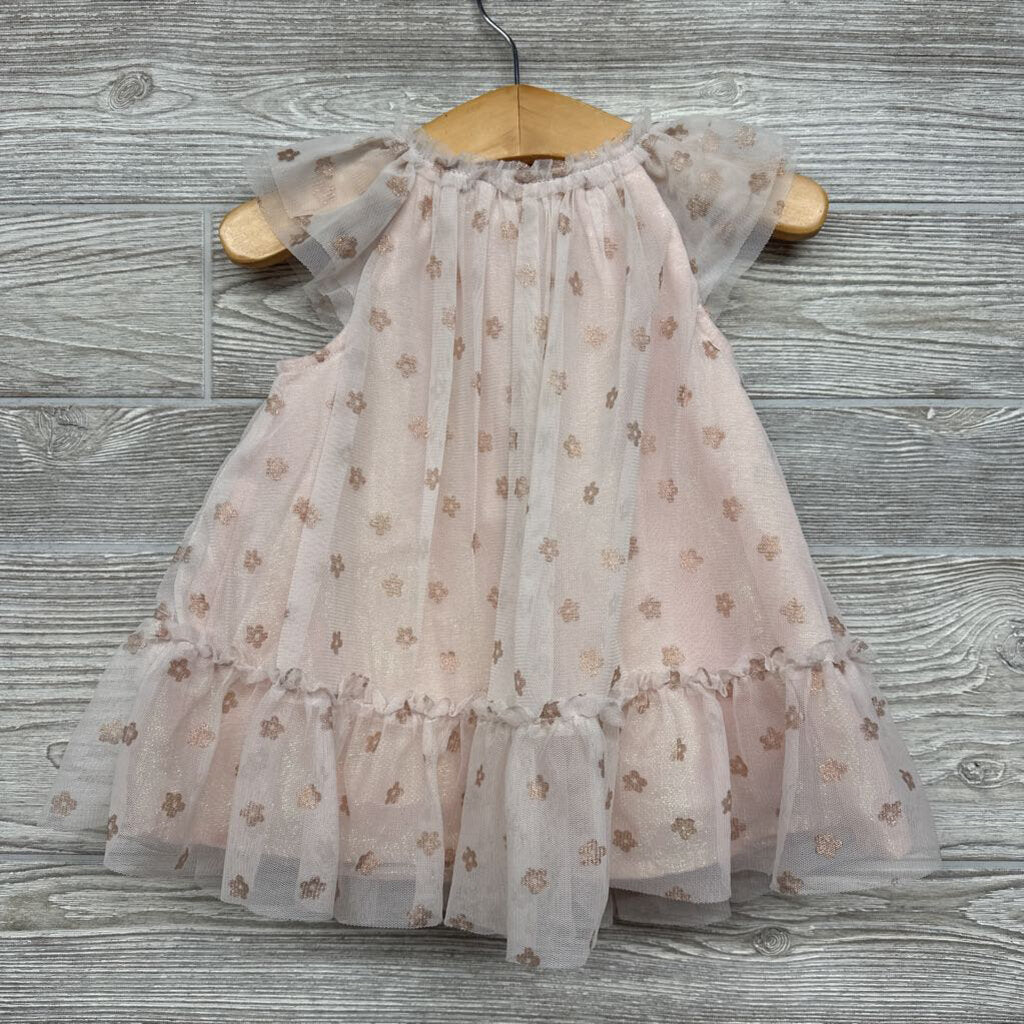 Layered Dress Flowers Shimmer