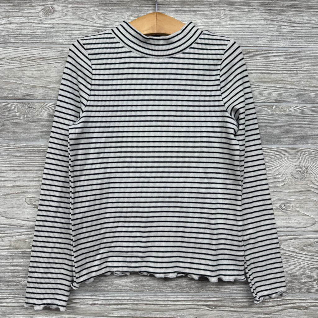 Mock Neck LS Shirt Stripes