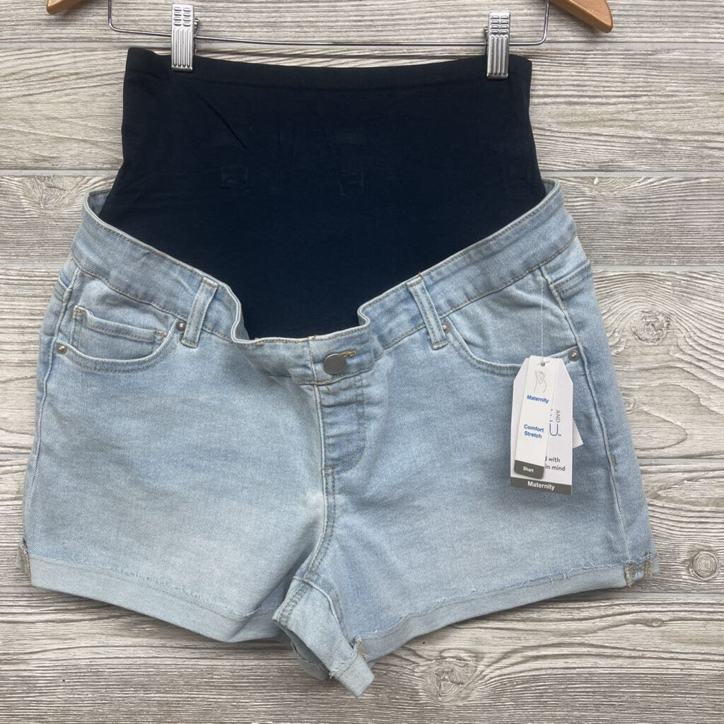 NEW Full Panel Roll Cuff Denim Shorts