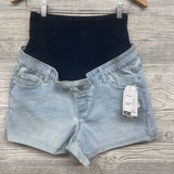 NEW Full Panel Roll Cuff Denim Shorts