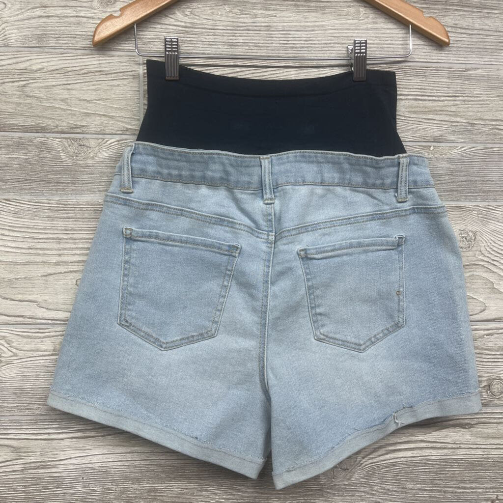 NEW Full Panel Roll Cuff Denim Shorts