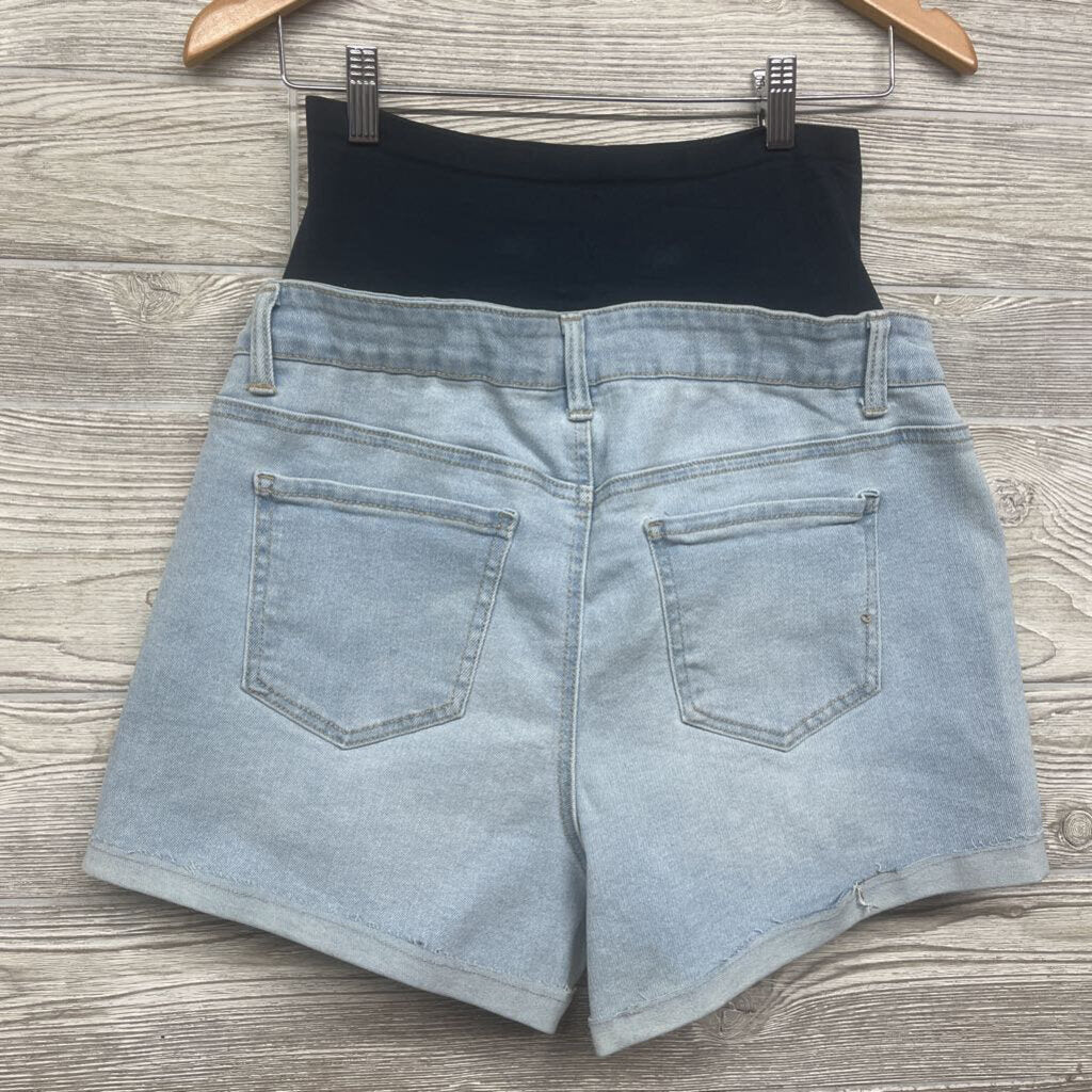 NEW Full Panel Roll Cuff Denim Shorts