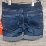 NEW Pull On Cuffed Knit Denim Shorts