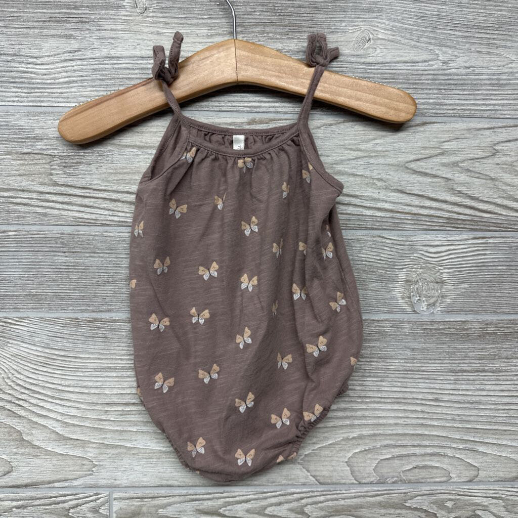 Tank Romper Butterflies Bow Straps