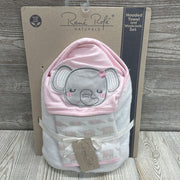 NEW Elephant Hooded Towel & Washcloth Set