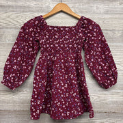 Nw/oT LS Smocked Dress Flowers
