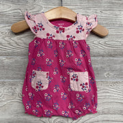 Flutter Sleeve Romper Flowers