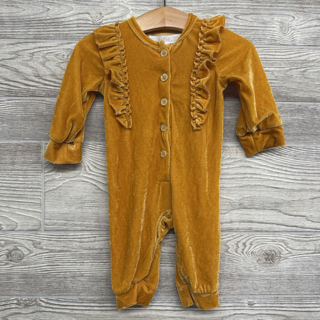 Velour Button Up Ruffle Outfit