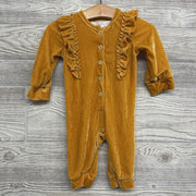 Velour Button Up Ruffle Outfit