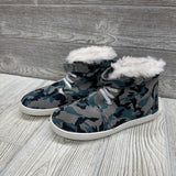 NEW Velcro High Top Camo Shoes Faux Fur