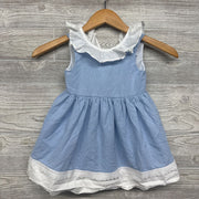 Layered Collared Dress W/ Straw Hat