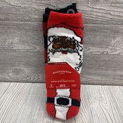 NEW 2 Pk Fuzzy Socks Santa