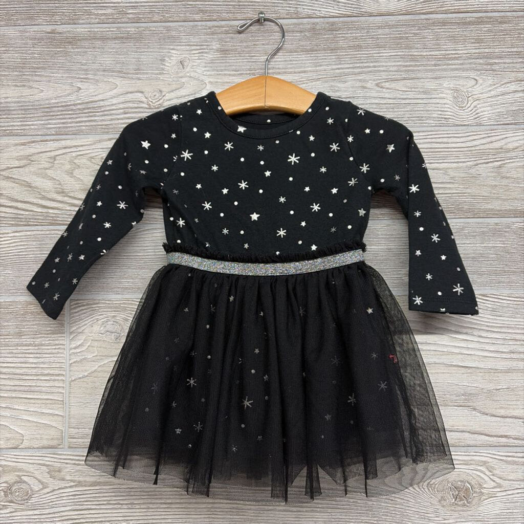 2 Pc Dress Tulle Metallic Stars