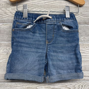 Drawstring Denim Shorts Cuffed