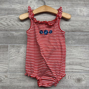 Ribbed Tank Romper Stripes Flowers