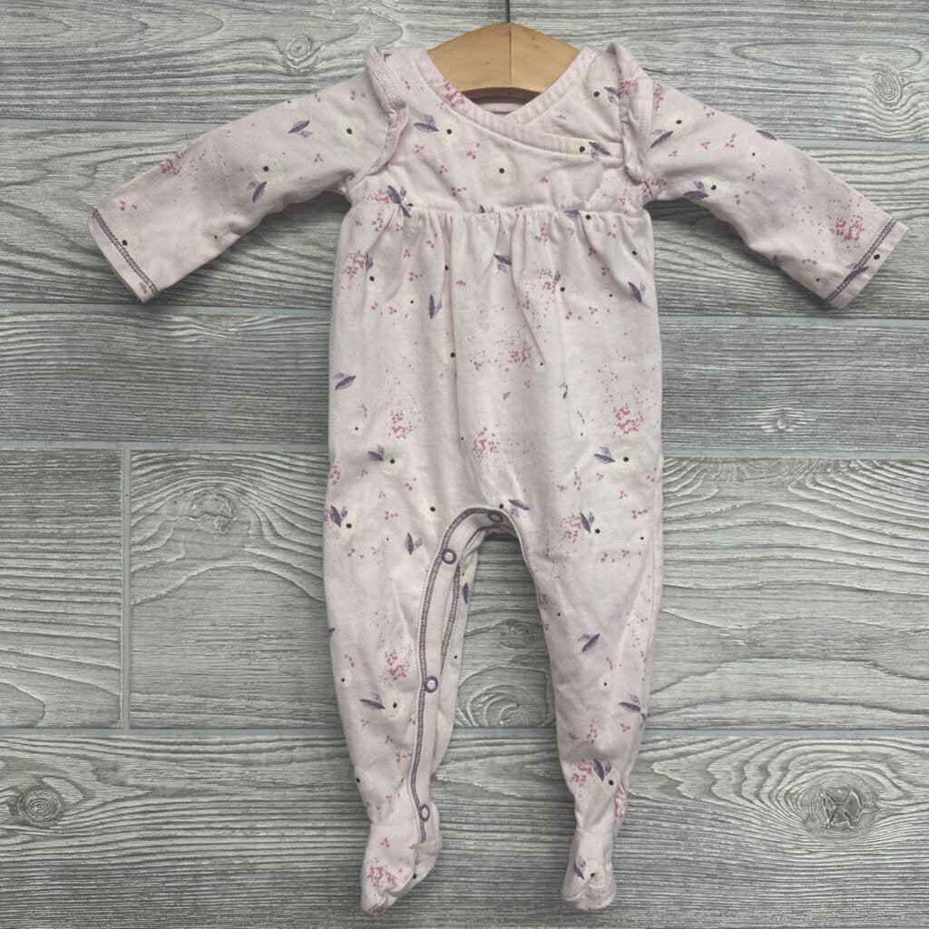 LS Coverall Flowers Ruffle Shoulder