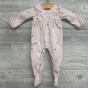 LS Coverall Flowers Ruffle Shoulder