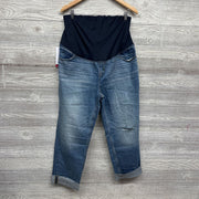 NEW 90's Straight Ripped Rolled Cuff Jeans