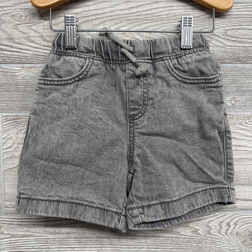 Pull On Drawstring Denim Shorts