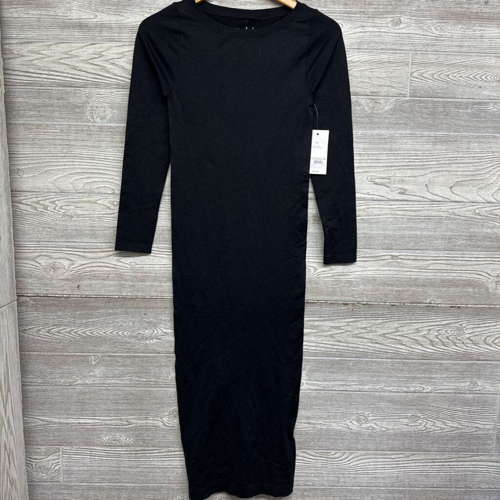 NEW LS Seamless Dress Back Slit