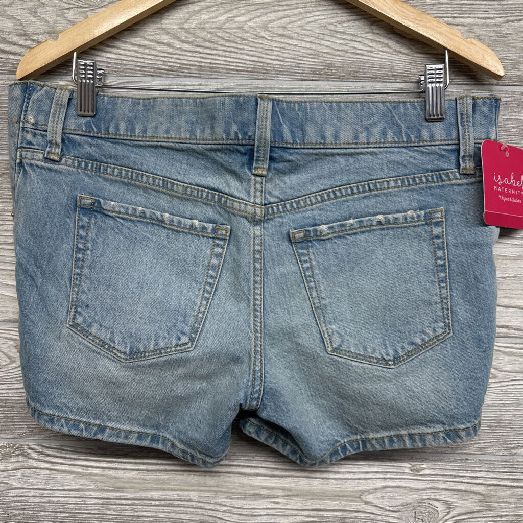 NEW Side Panel Midi Denim Shorts