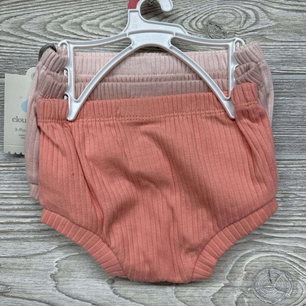 NEW 3 Pk Ribbed Bloomers