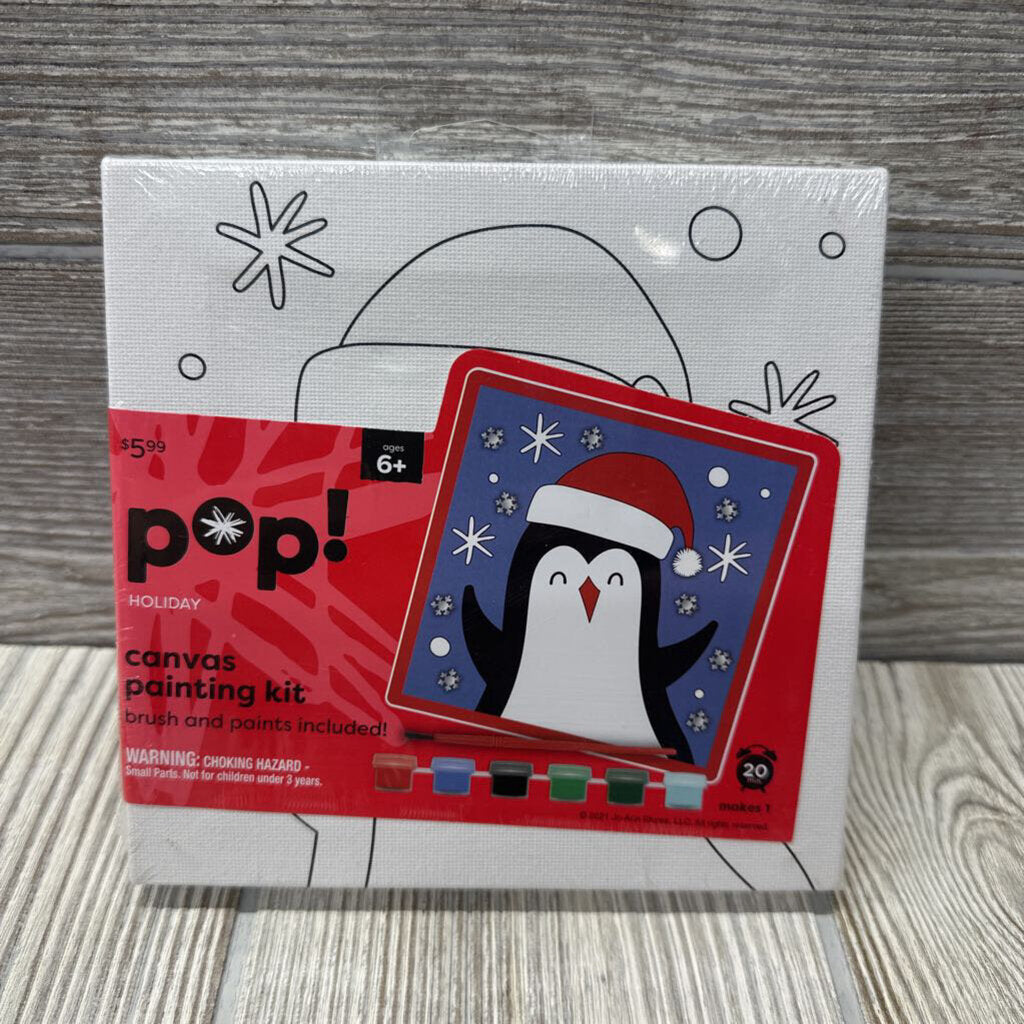 NEW Penguin Canvas Painting Kit
