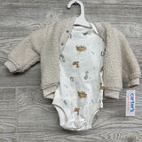 NEW LS Bodysuit Animals & Sherpa Jacket