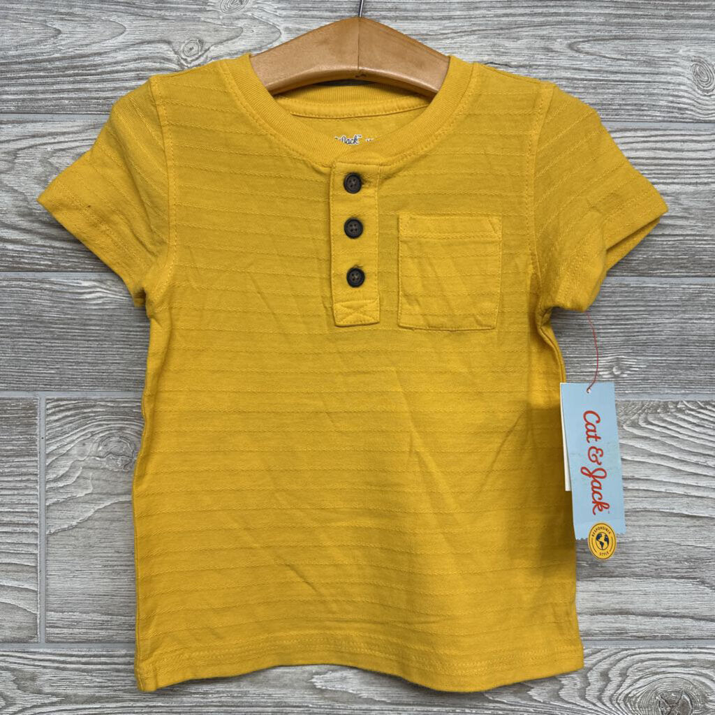 Henley Pocket Shirt Textured Lines