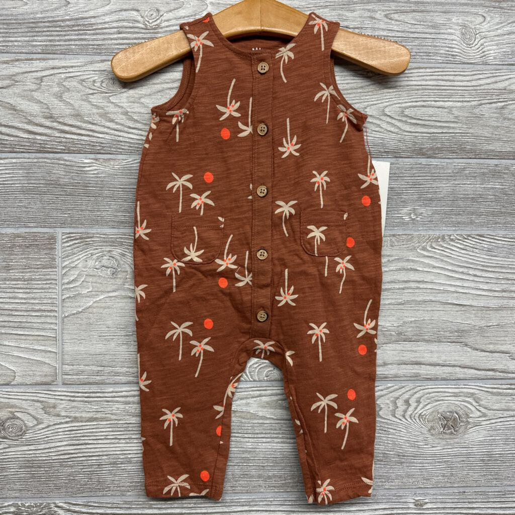 NEW Tank Button Up Outfit Palm Trees & Dots