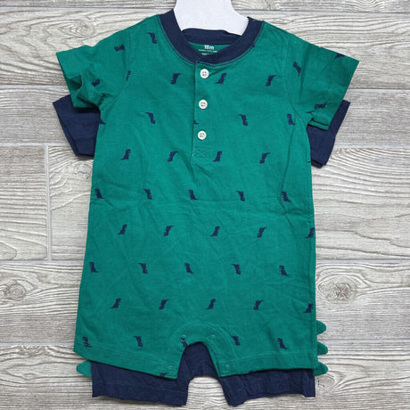 NEW 2 Pk Shorty Romper Dinosaurs