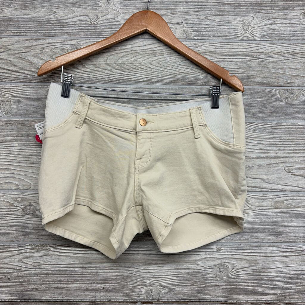 NEW Side Panel Midi Denim Shorts