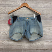 NEW Side Panel Midi Denim Shorts