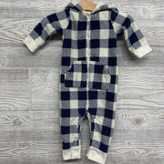 LS Fleece Coverall W/ Hood Buffalo Plaid
